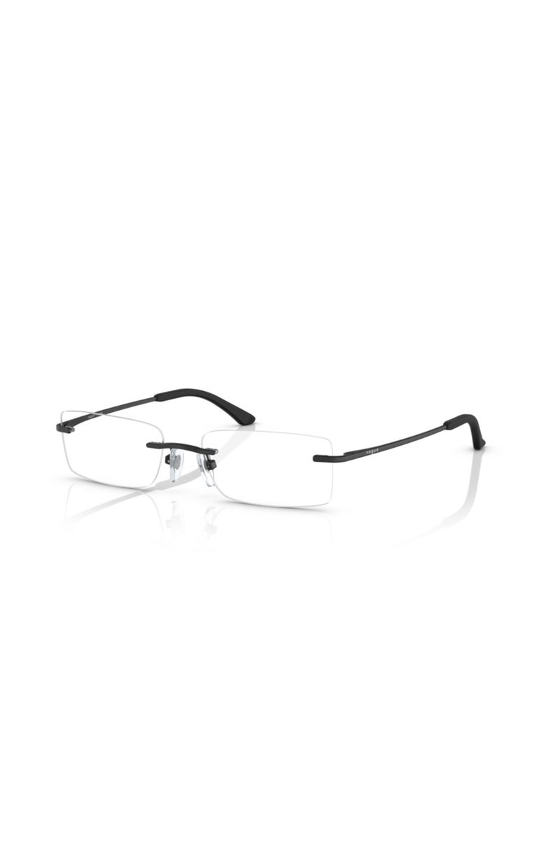 Vogue Men's Matte Black Cushion Frame Eyeglasses - Image 1